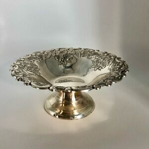 Elegant Silver Plated Pedestal Bowl